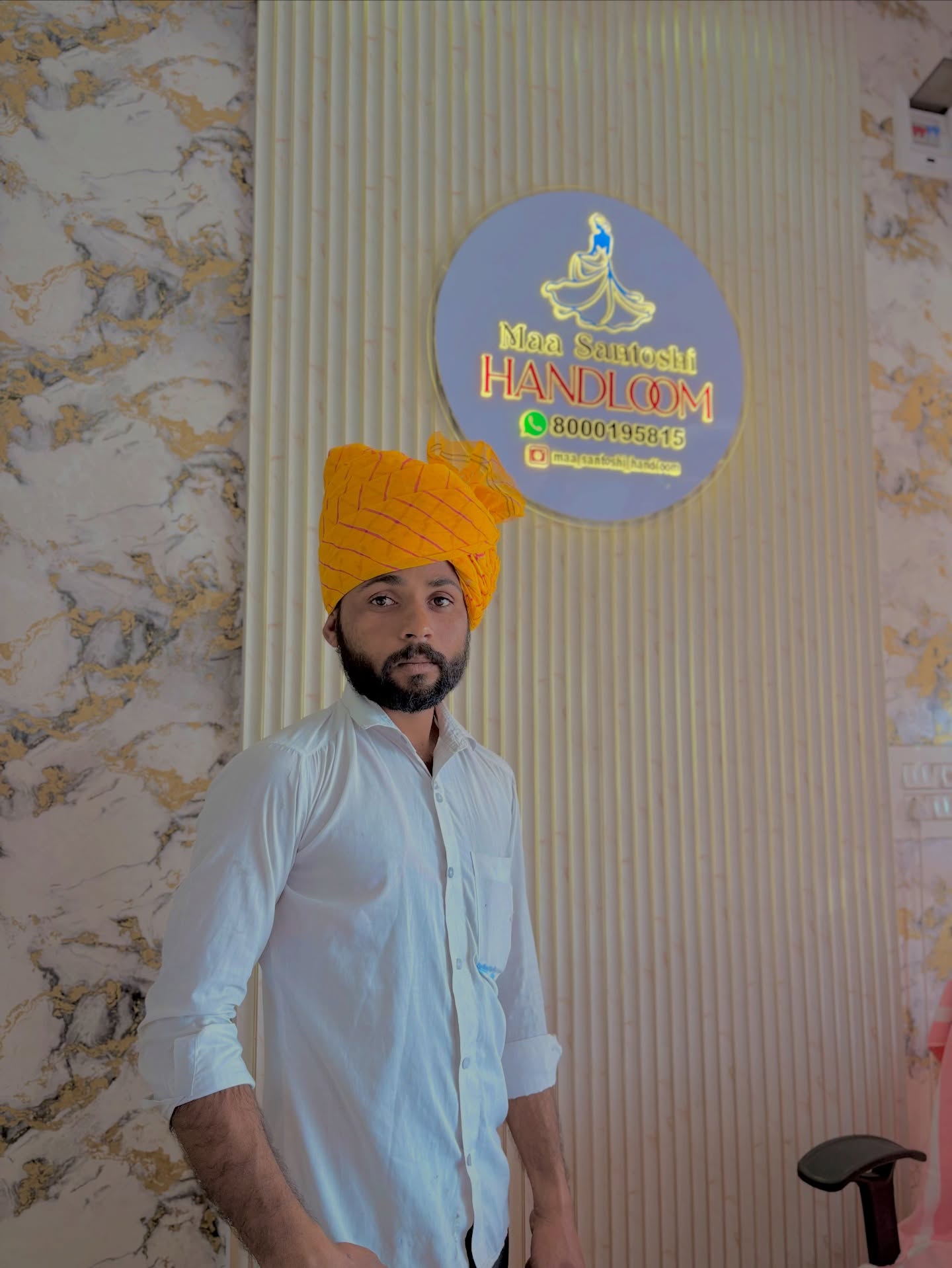 A vibrant collection of traditional Rajasthani safas (turbans) featuring bright colors and cultural styles.